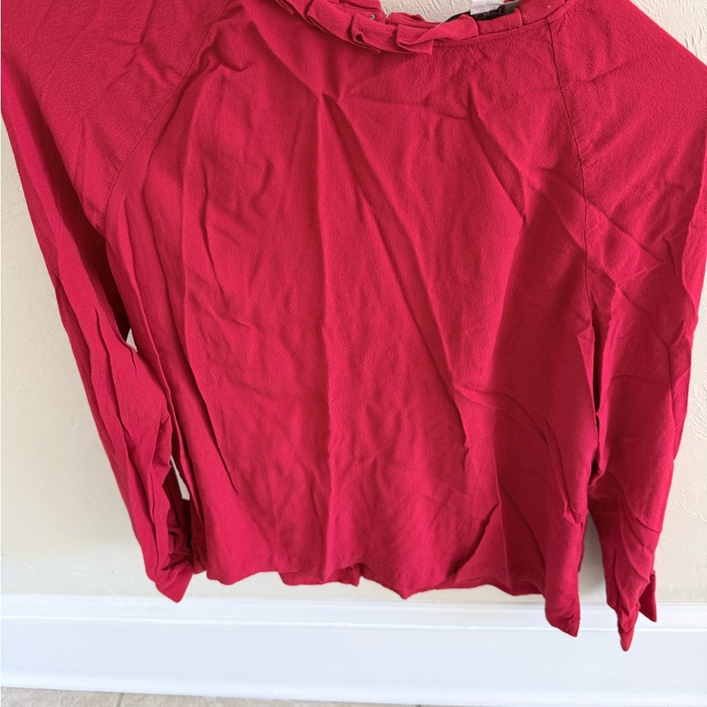 LOFT Vibrant Red Long Sleeve Top
